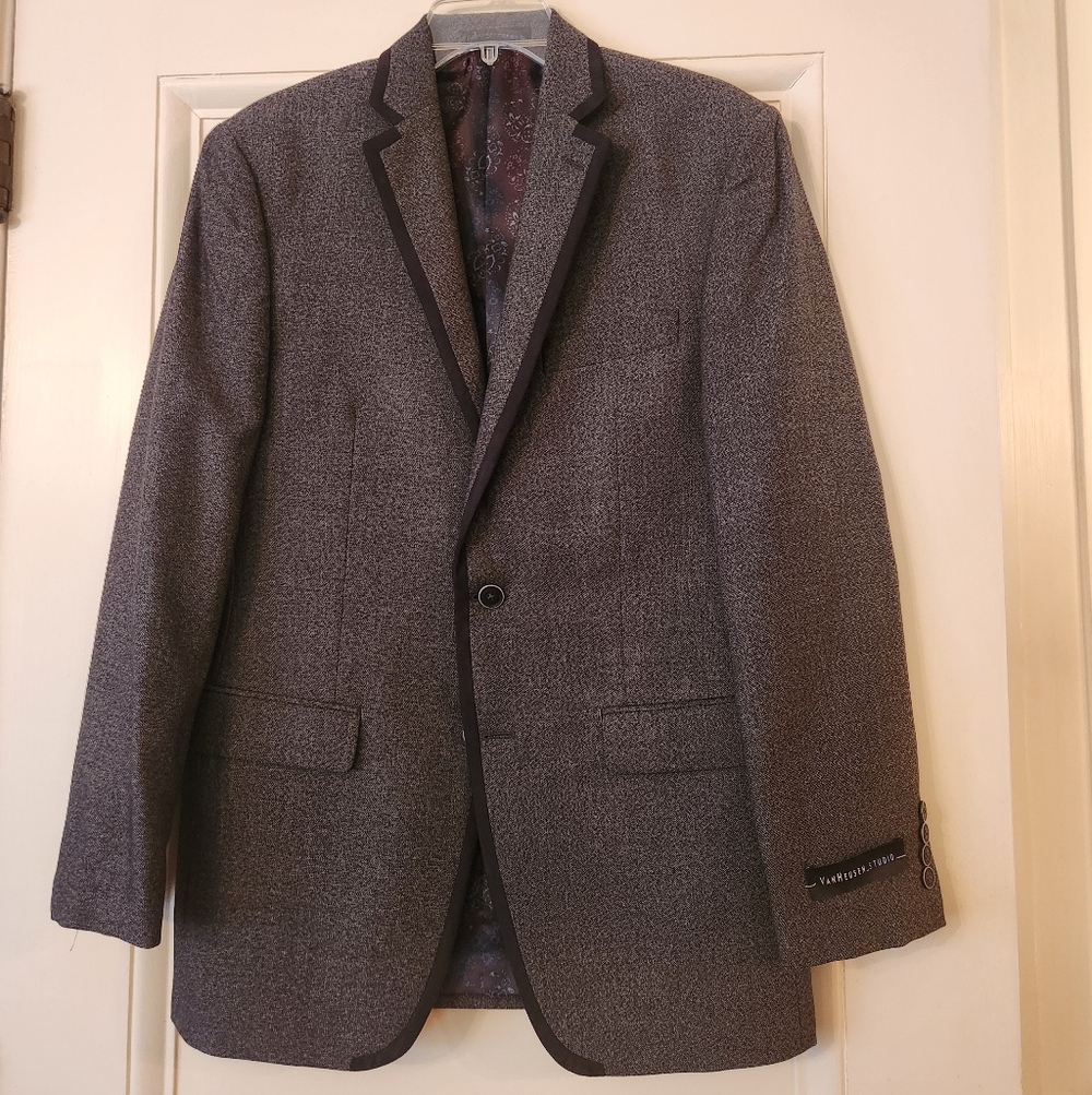 Van Heusen Charcoal Blazer with Dark Trim